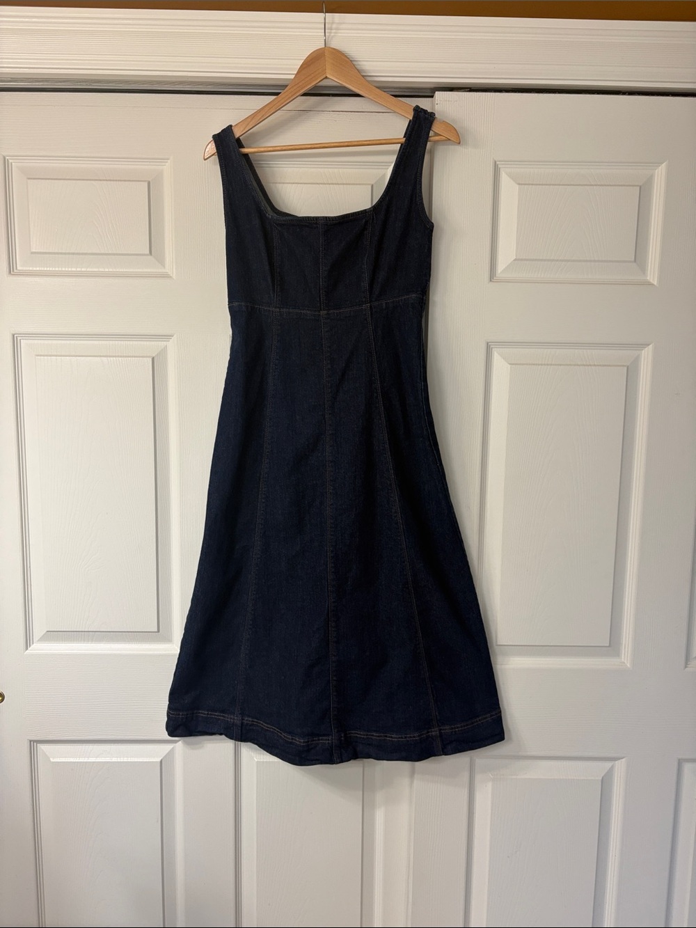 Old Navy Dark Blue Denim Midi Dress